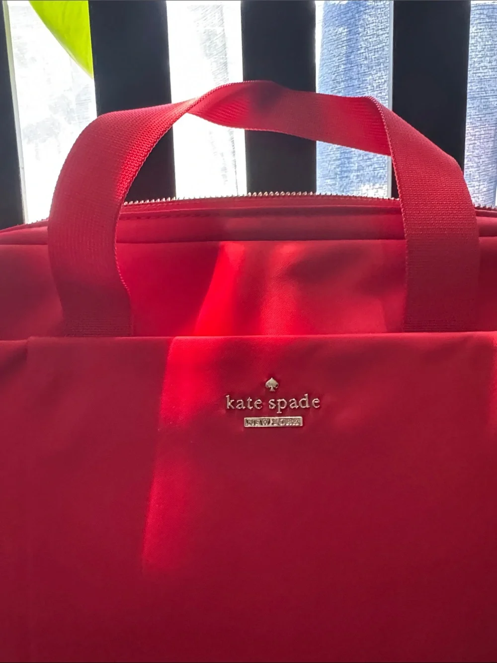 kate spade Red Nylon Laptop Bag with Detachable Strap